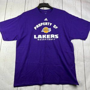 Los Angeles‎ Lakers NBA XL Adidas Basketball T-Shirt Blue Men New